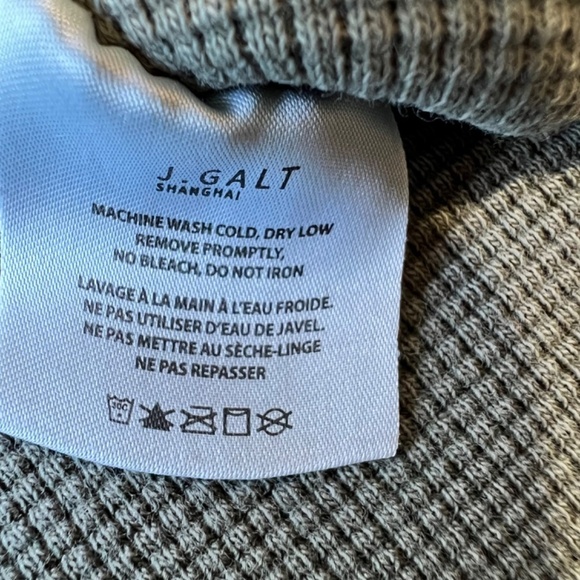 John Galt / Brandy Melville olive green waffle thermal cropped top - Picture 8 of 8